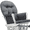 White Finish with Dark Gray Cushions, variant on Windsor Glider and Ottoman, Gray Finish with Gray Cushions