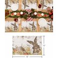 thumbnail image 6 of Easter Placemats Bunny Rabbit Eggs Place Mats for Dining Room Dinner Table Flower Floral Leaves Washable Table Mats Spring Easter Day Kitchen Decorations Set of 4, 6 of 6