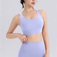 thumbnail image 2 of DDAPJ pyju Sports Bras for Women No Underwire Low Support Racerback Yoga Running Bra Comfortable Padded Workout Tops Birthday Gifts Blue L, 2 of 5