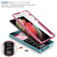 thumbnail image 6 of Procase for Samsung Galaxy A53 5G Case Built-in Slide Camera Cover,Heavy-Duty Magnetic Kickstand Rugged Case Shockproof/Dust/Drop Proof 3-Layer Durable Case for Galaxy A53 5G,Pink+Green, 6 of 7