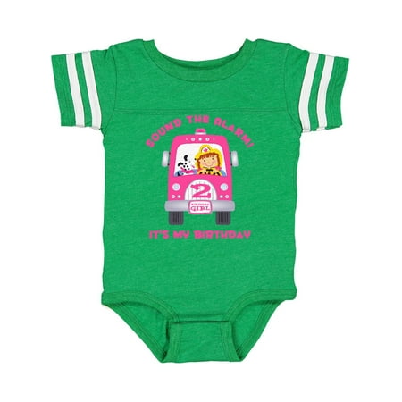 

Inktastic Fire Truck Girl 2nd Birthday Gift Baby Girl Bodysuit