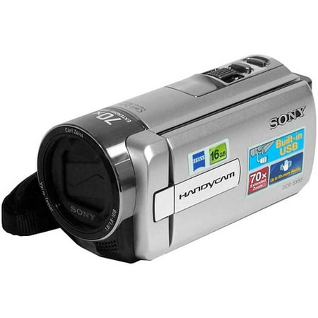 Sony Refurbished Silver DCRSX85/S 16GB Flash Memory Camcorder with 60x Optical Zoom, 3.0" LCD Display, Image Stabilization