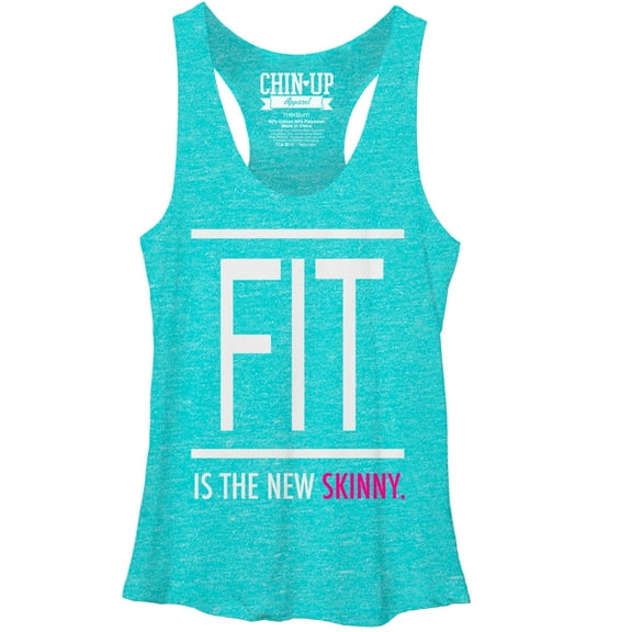 Women's CHIN UP Fit is In Racerback Tank Top Tahiti Blue X Large