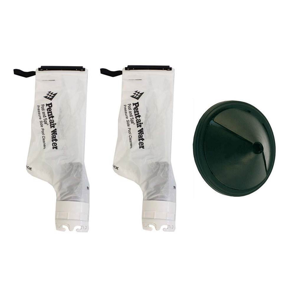 Pentair 360002 Letro Legend Snap Lock Cleaner Bags (2 Pack) + Debris