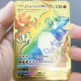 thumbnail image 1 of English Metal Cards Monster Letter Pocket Monster Arceus Iron Card Mewtwo Pikachu Gx Charizard Vmax Toy Collectible Card, 1 of 5