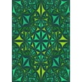thumbnail image 1 of Ahgly Company Indoor Rectangle Patterned Lime Green Novelty Area Rugs, 7' x 9', 1 of 6