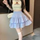 thumbnail image 5 of Primavera 2024 Nuevo vestido mini de cintura alta con corte A para mujer Falda de gasa con borde con volantes Falda pequeña con vuelo tipo pastel, 5 of 5