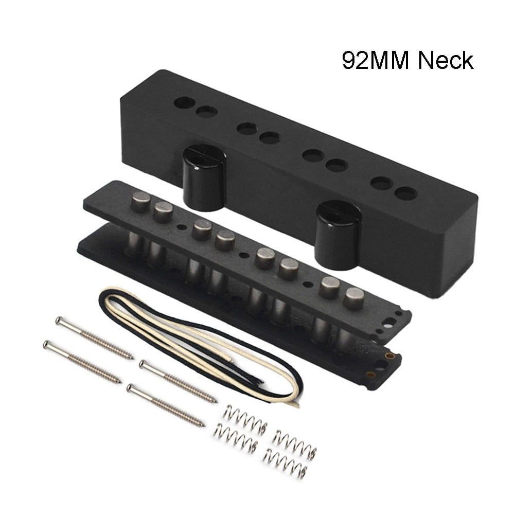 Electric Bass DIY Neck Bridge Pickup for 4 String Jazz Bass Style Black