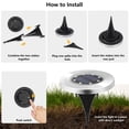 thumbnail image 6 of 8 Pack 8 LED Solar Disk Lights, Outdoor Solar Ground Landscape Light for Garden Patio Decor, Cool White, 6 of 8