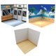 thumbnail image 1 of Organizador de decoración de escena de almacenamiento de fondo de 3 piezas 1/12, modelo de vehículo, escaparate para Playa Metro Moderno, 1 of 9
