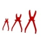 thumbnail image 3 of Alicates de corte de tubos genéricos de 3 piezas, juego de abrazaderas de sellado, abrazadera de alicates de línea de manguera de combustible de agua Rojo, 3 of 9