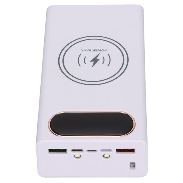DIY Power Bank Kit 12 CAJA DE BATERÍA 22.5W CABLADO 15W CARGA INALÁMBRICA AMPLIA DE USOS PUERTOS USB Duales Portátiles Pantalla Led Diseño Liviano para Varios Teléfonos