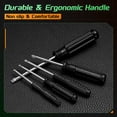 thumbnail image 6 of Uxcell 8pcs SL5.0 Mini Flat Head Screwdriver 5.71" Length Screwdrivers 3" Carbon Steel with Ergonomic Handle for DIY Repairing, Black, 6 of 7
