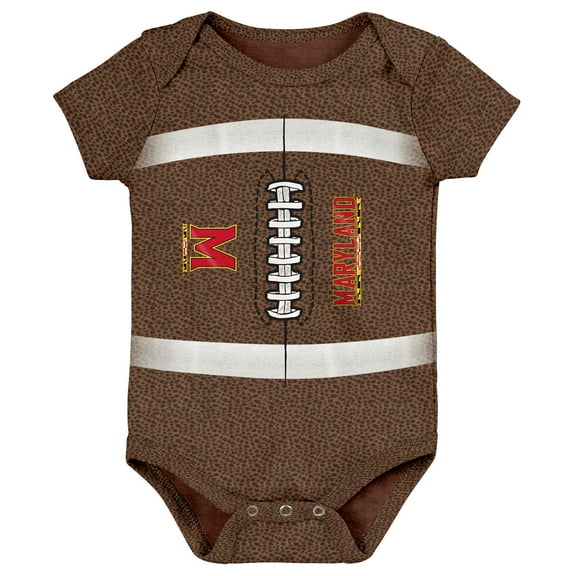 Newborn Outerstuff Brown Maryland Terrapins Football Bodysuit