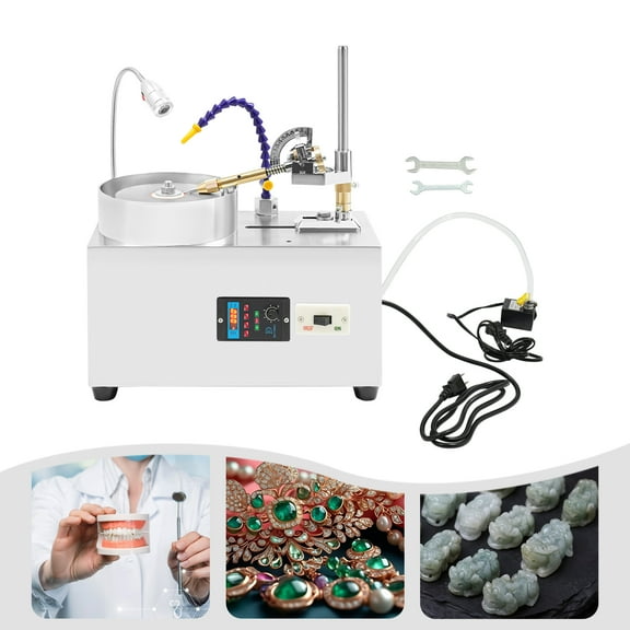 Gem Faceting Machine, 180W Jade Grinding Polishing Machine, 2800RPM Adjustable Rotating Speed Rock Jewel Angle Polisher with Precise Mechanical Manipulator