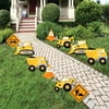 Big Dot of Happiness Dig It - Construction Party Zone Lawn Decorations - Outdoor Baby Shower or Birthday Party Yard Decorations - 10 Piece