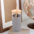 thumbnail image 4 of Glass Sippy Cup Coffee Travel Mug Water Bottle Glass Water Cup Cute Tumbler Cup Juices Cocktail Jar Adorable Glass Cup, 4 of 6