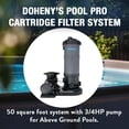 thumbnail image 6 of Doheny's Above-Ground Pool Cartridge Filter System for Swimming Pools, 50 Sq Ft Filtration with 3/4 HP Pump, High-Flow Non-Woven Cartridge, 115V, 6 of 8