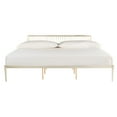 thumbnail image 4 of Safavieh Couture Home Eliza Contemporary Gold Metal Bed, Queen Queen Gold, 4 of 6