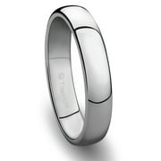 Wedding Band in Titanium 4MM Ring Classic Style and Polished Finish