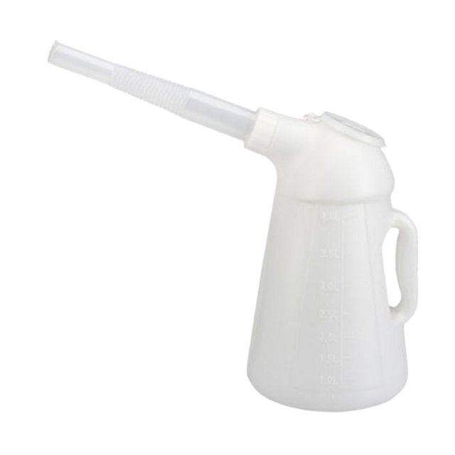 tamizeot Oil Jug with Spout Oil Measuring Jug Leakageproof Engine Oil Dispenser Jug 2L 4L