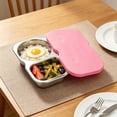 thumbnail image 4 of Leodye 1PCS Stainless Steel Bento Box with Silicone Leakproof Lid, Reusable Food Container, Meal Prep Lunch Box for office and Travel Carry - 5.51 x 3.34 x 1.37 in, 4 of 6