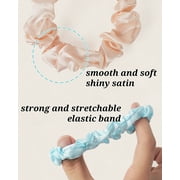 Silk Hair Scrunchies, 24 Pcs Silk Hair Ties, Soft Silk Scrunchies for Hair Elastics Ponytail Holders, Satin Scrunchies for Women Curly Thick Thin Hair