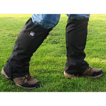 Snake Guard Leg Gaiters 600D Waterproof Anti-Bite Protection Leg Armor For Hiking Camping Hunting Adjustable One Size Fits Most (Black)