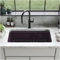 thumbnail image 7 of Cairn Matte Black Solid Surface 33 .5 in. Double Bowl Undermount Kitchen Sink, 7 of 7