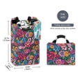 thumbnail image 2 of Yayeee Freestanding Laundry Hamper with Handle Collapsible Large Storage Basket for Clothes, Charming Floral Pattern, 2 of 7