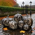 thumbnail image 5 of Light Up Pumpkin Resin Jack O' Lantern with Flameless Candle, Fall Decor, Halloween Decorations, Outdoor Indoor Autumn Decoration for Table Centerpieces Porch Room Front Door Mantel, 5 of 9