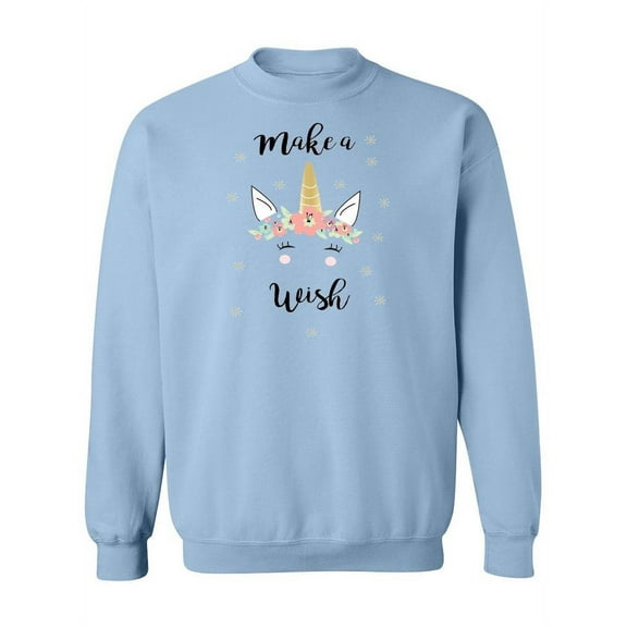 "Make A Wish" Calligraphy Sweatshirt Women -Image by Shutterstock, Female XX-Large