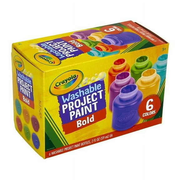 Washable Project Paint, Bold, 6 Per Pack, 6 Packs