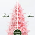 thumbnail image 5 of LuxenHome 6Ft Pink Cherry Blossom Christmas Tree with Fiber Optic Lights & Pinecone Star Topper, 5 of 11
