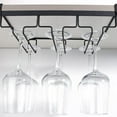 thumbnail image 5 of Wine Glass Rack Under Cabinet,3 Rows Hanging Stemware Rack Metal Glasses Holder Storage Hanger for Kitchen,Bar,Etc, 5 of 5