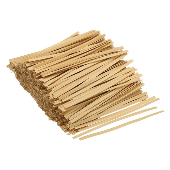 Uxcell Twist Ties 4.7" Paper Closure Tie for Party Bags Crafts Brown 500 Pack