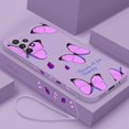 thumbnail image 1 of Funda de teléfono de mariposa para Samsung Galaxy A53 A73 A52 A52S A72 A33 A13 A32 A23 A22 5G, funda trasera líquida con cordón Fivean unisex, 1 of 2