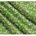thumbnail image 3 of Soimoi Green Cotton Poplin Fabric Butterfly,Robin & Cotton Ball Floral Print Sewing Fabric Yard 42 Inch Wide, 3 of 7