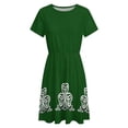thumbnail image 4 of Celtic Shamrock Dress Summer Street Style Dresses Female Short Sleeve Printed Sundress, 4 of 7
