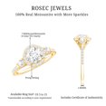 thumbnail image 5 of Rosec Jewels Classic Moissanite Engagement Ring for Women (1.75 CT, D-VS1 Quality), 14K Yellow Gold, US 3.00, 5 of 8