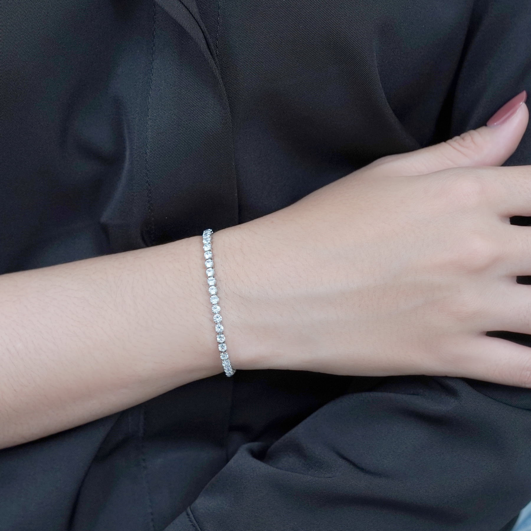 JeenMata 3 Carat Cubic Zirconia (CZ) Tennis Bracelet in 18K