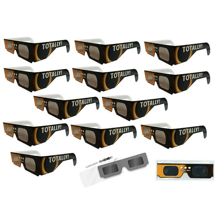 Solar Eclipse Glasses - 12 ISO Certified, CE Approved - Sleeved Solar Shades, The safe and enjoyable way to view the August 21, 2017 Solar Eclipse. By Get (Best Glasses To View Solar Eclipse)