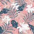 thumbnail image 3 of Pink Wallpaper with Leaves Peel-and-Stick - 25"W x 125"H, 3 of 3