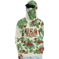 thumbnail image 2 of Independence Day Sun Protection Cycling Fishing Shirts for Men UPF 50+ Long Sleeve Hoodie with Face Mask UV Rash Guard Quick Dry Hiking Shirt, 2 of 4