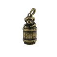 thumbnail image 5 of Brass Wooden Barrel Dog Keychain Pendant Hollow Jar Design Metal Car Accessory Zodiac Dog Charm Vintage Style Ornament, 5 of 6