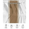 thumbnail image 7 of Brown Bed Skirt King Size 16" Drop Stripes Solid Color Ruffled Wrap Around Bed Skirts Adjustable Elastic Bedskirt Dust Ruffle for King Size Bed, 7 of 7