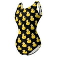 thumbnail image 3 of Cute Rubber Ducks Swimsuit Animal Print OnePiece Swimwear Push Up Stylish Bathing Suit Holiday Rave DIY Swimsuits, 3 of 5