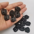 thumbnail image 4 of 20PCS Plastic Cord Locks DIY End Spring Stop Toggle Stoppers Fastener Lanyard String Cord Clips Buttons Fastener Slider for Drawstring, Clothing, Shoelaces, Backpack (Ellipse), 4 of 5