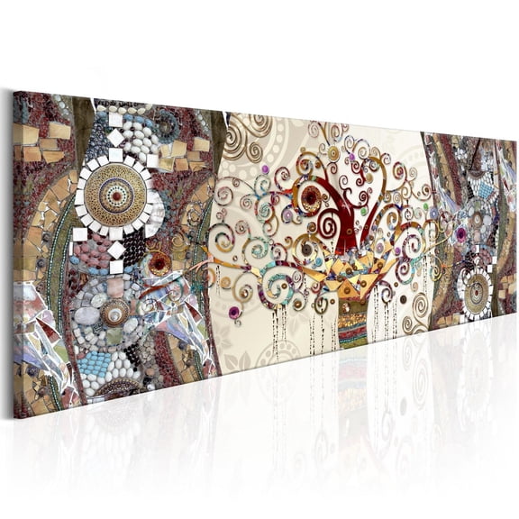 Tiptophomedecor Abstract Canvas Wall Art - Mosaic Abstract - Stretched & Framed Ready To Hang Art
