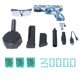 thumbnail image 1 of Bola De Gel Splatter Blaster Ecológico Automático Bola De Agua Juguete Con Linterna Para Juego De Tiro Al Aire Libre Graffiti Azul, 1 of 8